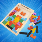 Wooden Intelligence Tetris Jigsaw Puzzle Set